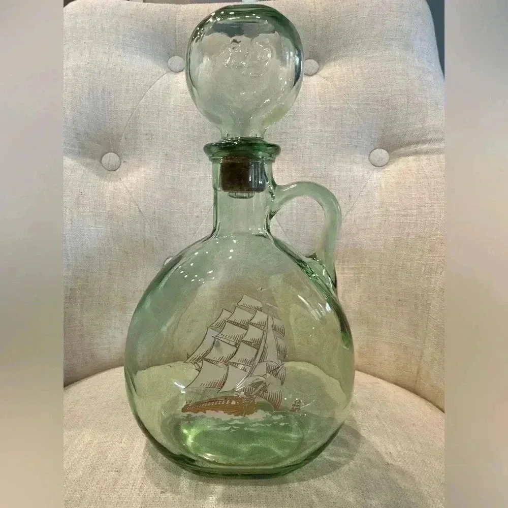Old Fitzgerald 1849 Flagship Decanter Vintage Empty Bourbon Whiskey Bottle 1960s